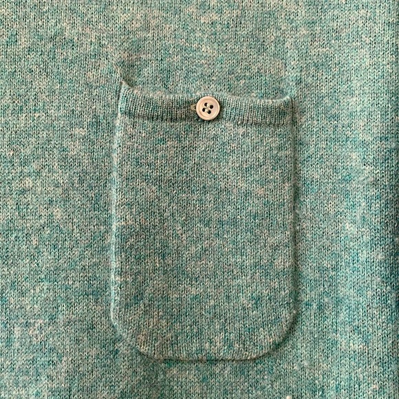 Cynthia Rowley Size L 100% 2-Ply Cashmere Crew Neck Sweater in Color Aqua - Picture 6 of 17